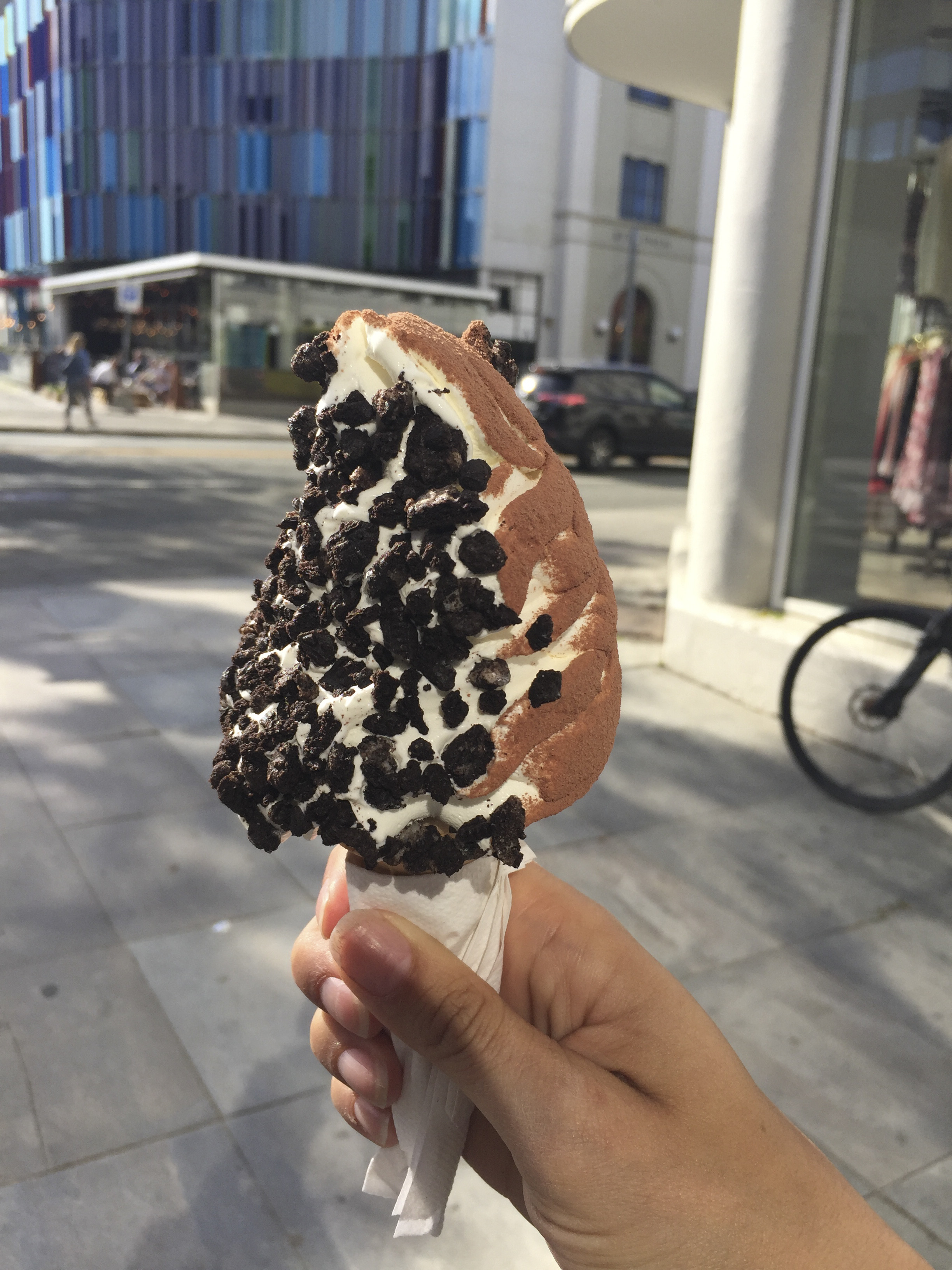 Norway Soft Serve with Oreo and Chocolate Toppings