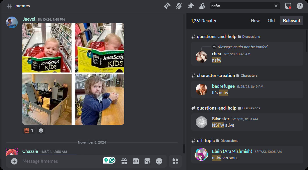 discord memes related to NSFW content