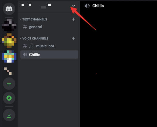 discord server menu