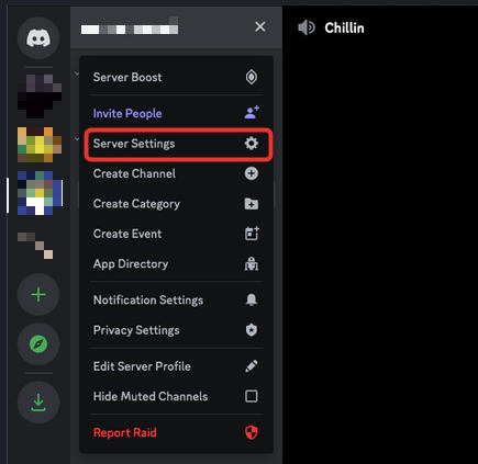 discord server settings