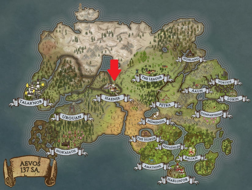 The Lord of the Craft world map, featuring various regions and terrains within the server.