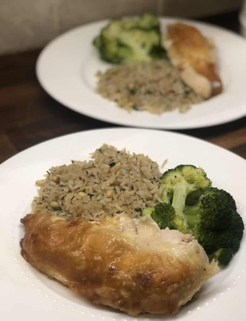 Rice Pilaf complements pork wellington and makes for a great side